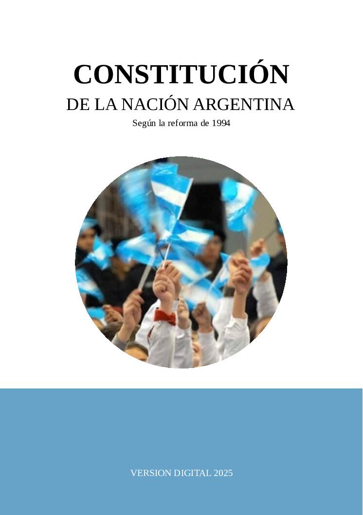 Portada Constitución Nacional